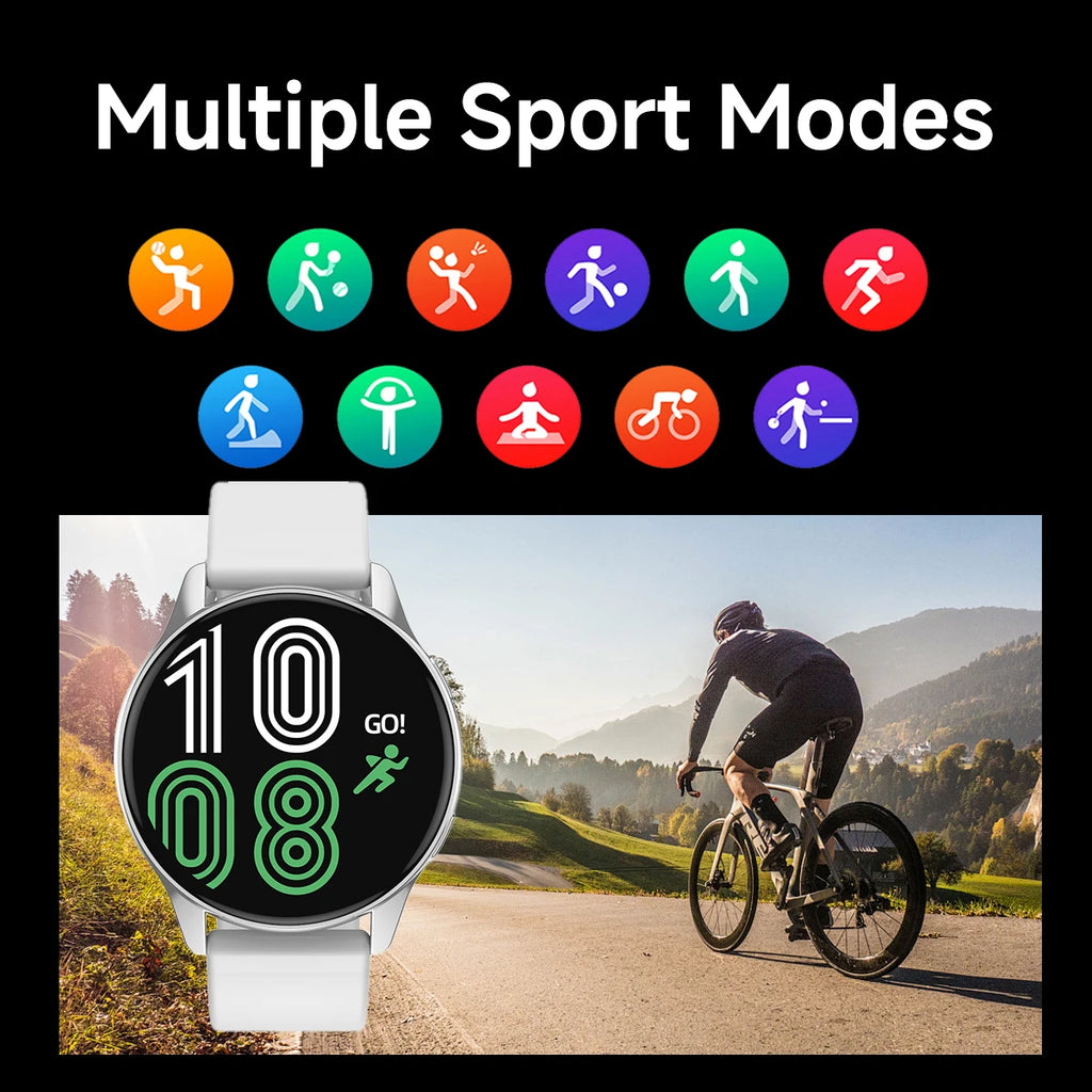 New Global Smartwatch for Android/IOS Phone Wireless Call Answer Heart Rate Blood Pressure Monitoring Message Push for Men Women