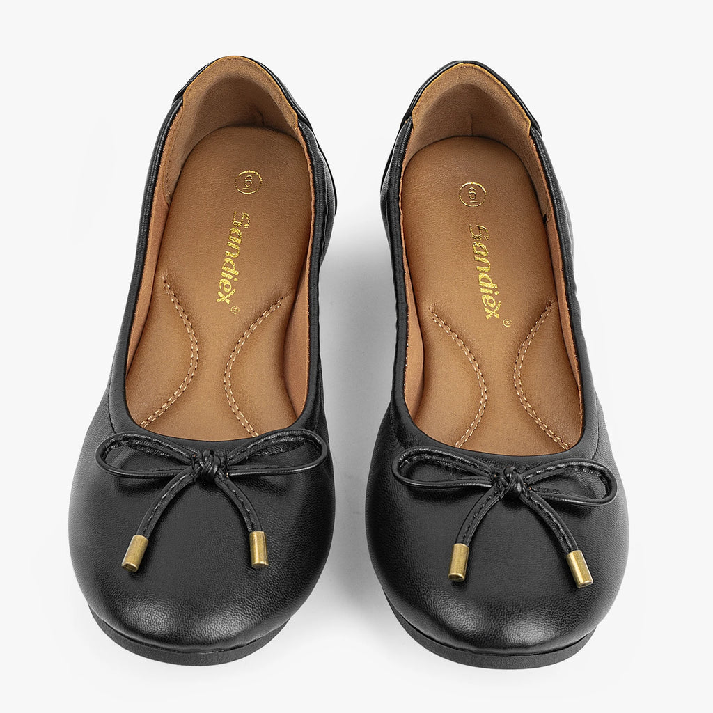 Women Ballet Flats Soft Working Bow-Knot Spring Slip-on Round Toe Wide Fits Walking Shoes Dress Ballet Flats for Women