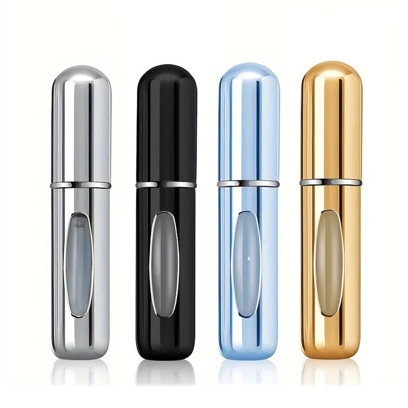 Mini Portable Perfume Spray Bottle 5ml Refillable Aluminum Atomizer Travel Cosmetic Container for Refillable Perfumes