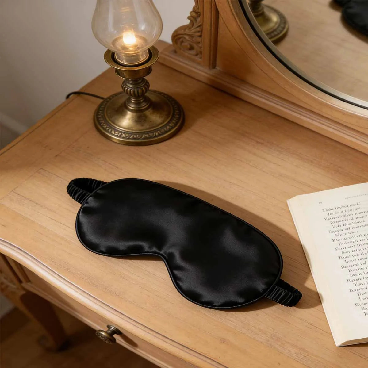 1pc-Double Sided Imitation Silk Unisex Eye Mask, Light Blocking, Non Eye Pressure, Sleep Elasticity, Travel, Lunch Break, Sleep