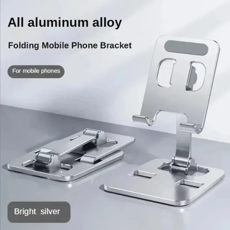 Fashion Universal Foldable Desk Phone Holder Mount Stand For iPhone 12-17 Mobile Phone Holder Tablet Desktop Metal Holder