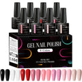 8Pcs/Set Fluorescent Gel Nail Polish Set Summer Colorful Semi Permanent Nail Art Gel Varnish Nail Supplies Manicure For Nails