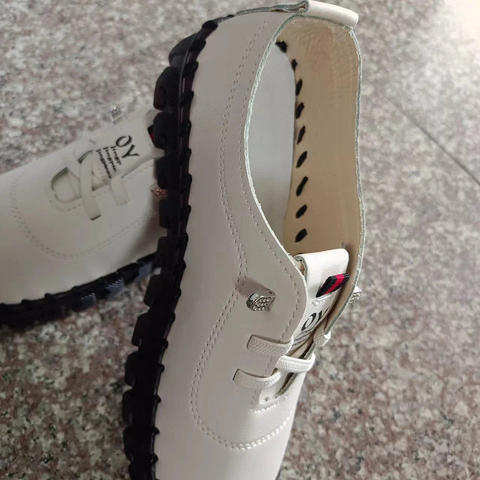 Sneakers Women Shoes Loafers Lace Up Leather Flat New Spring Casual comfortable Shoe