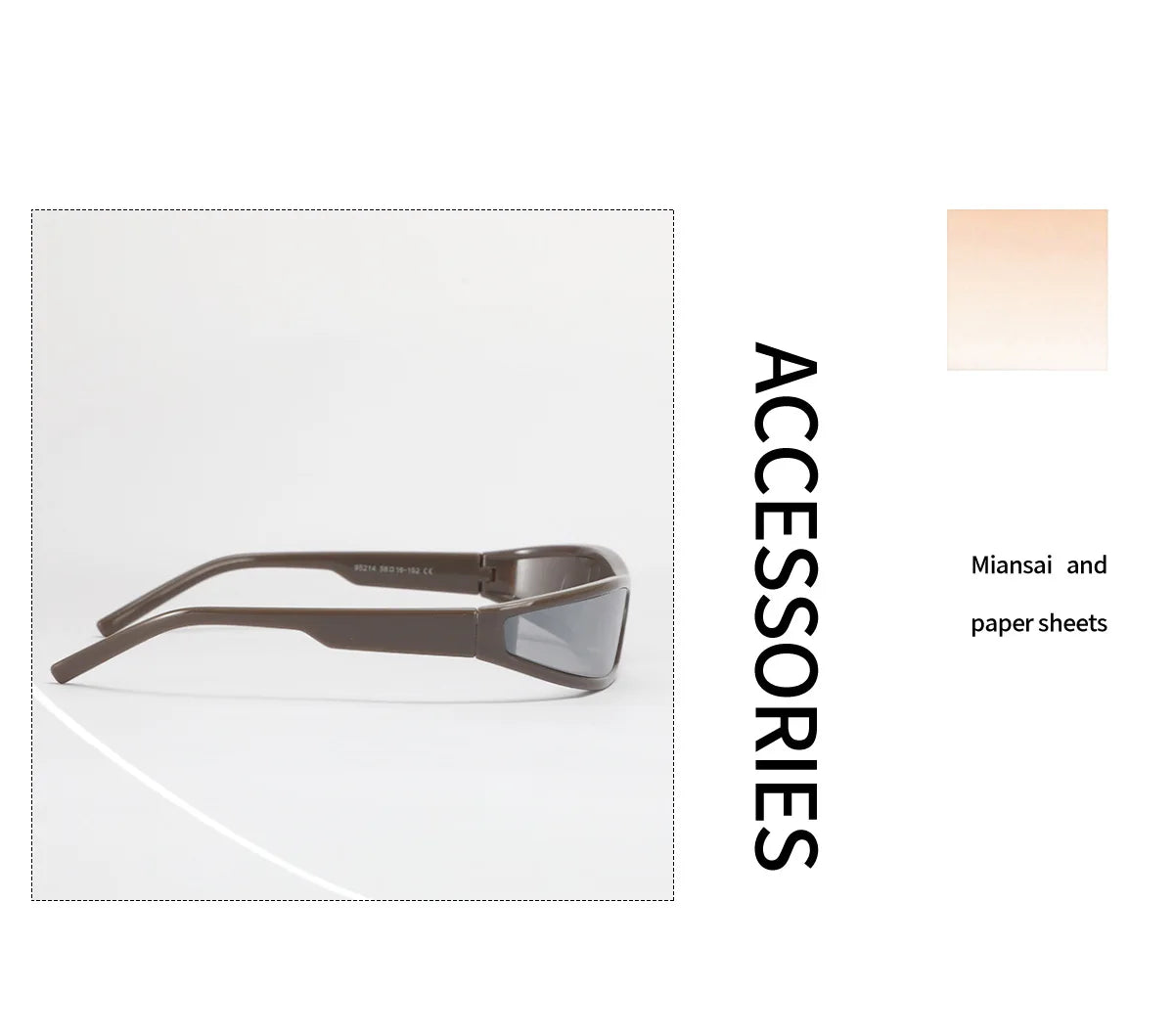 Narrow Rectangle Y2K Sunglasses  Luxury Brand Punk