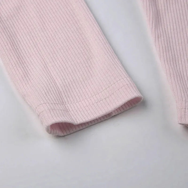 Mooyu Cute Bandage Bow Cropped Top Pink Sweet Coquette Sweet T Shirts Fall Spring Casual Square Collar Tees Women y2k Aesthetic