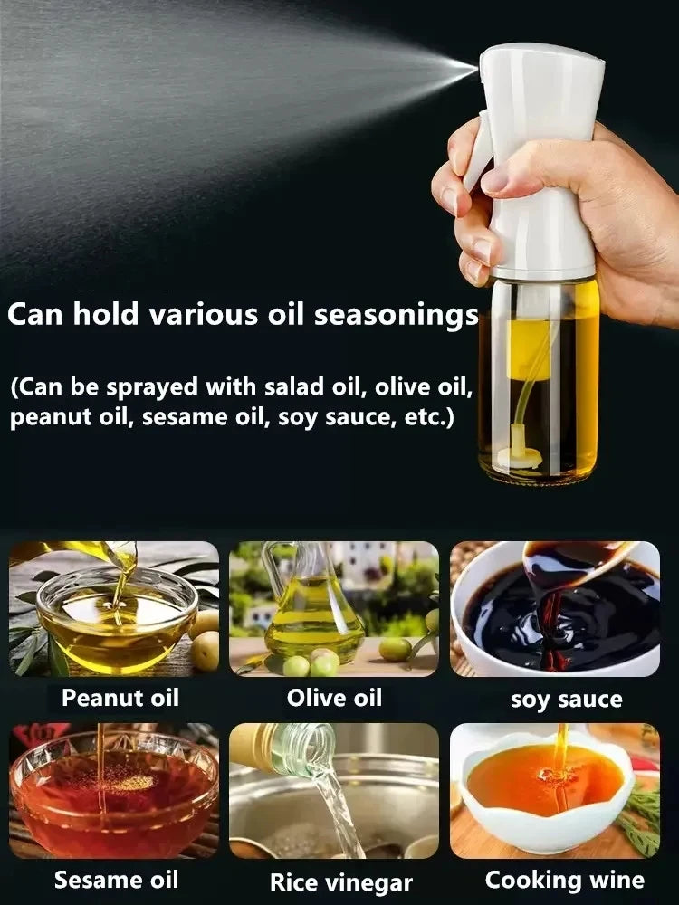 200ml Oil Spray Bottle Kitchen BBQ Cooking Olive Oil Dispenser Camping Baking Empty Vinegar Soy Sauce Sprayer Containers