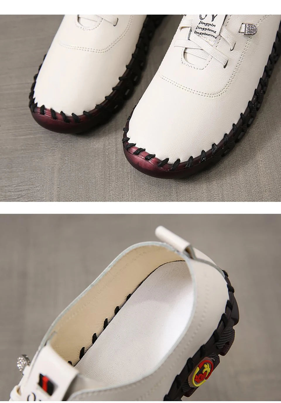Sneakers Women Shoes Loafers Lace Up Leather Flat New Spring Casual comfortable Shoe