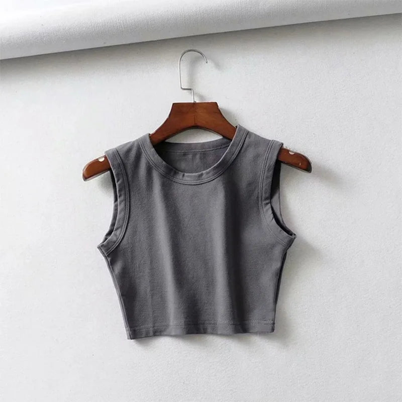 summer vintage white crop tops women biker black punk sexy tank top streetwear cropped sleeveless top