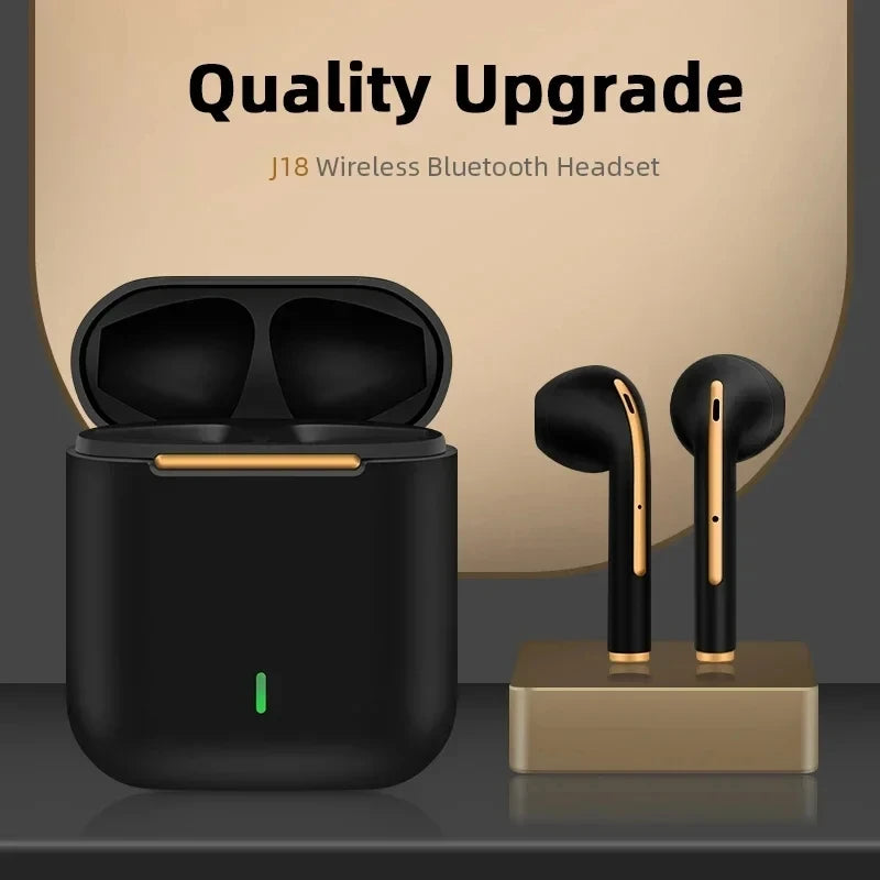 J18wireless Bluetooth earphones HiFI in ear stereo microphone waterproof noisecancelling sports earphones suitable for Xiaomi ..
