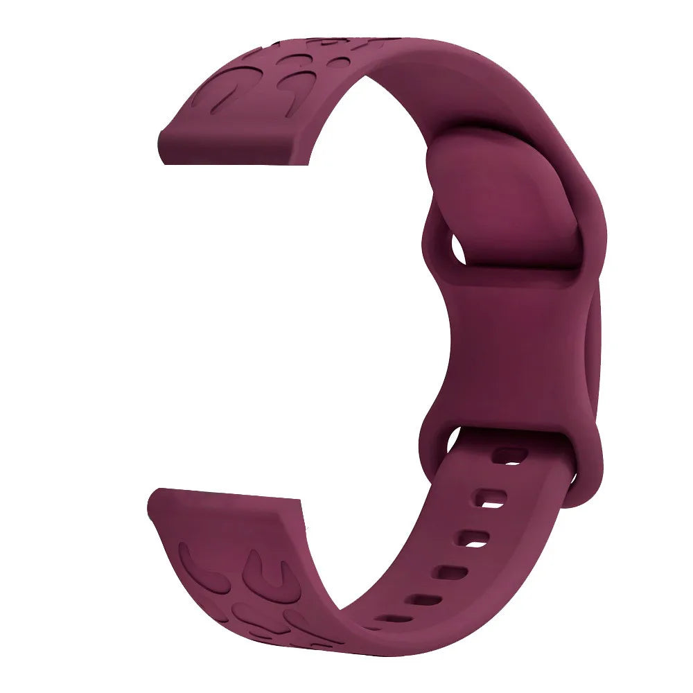 18mm 20mm 22mm Silicone Strap For Garmin Forerunner 265 255 255S 265S 245 245M 645 645M 55 158 165 Smart Watch Engraved Band