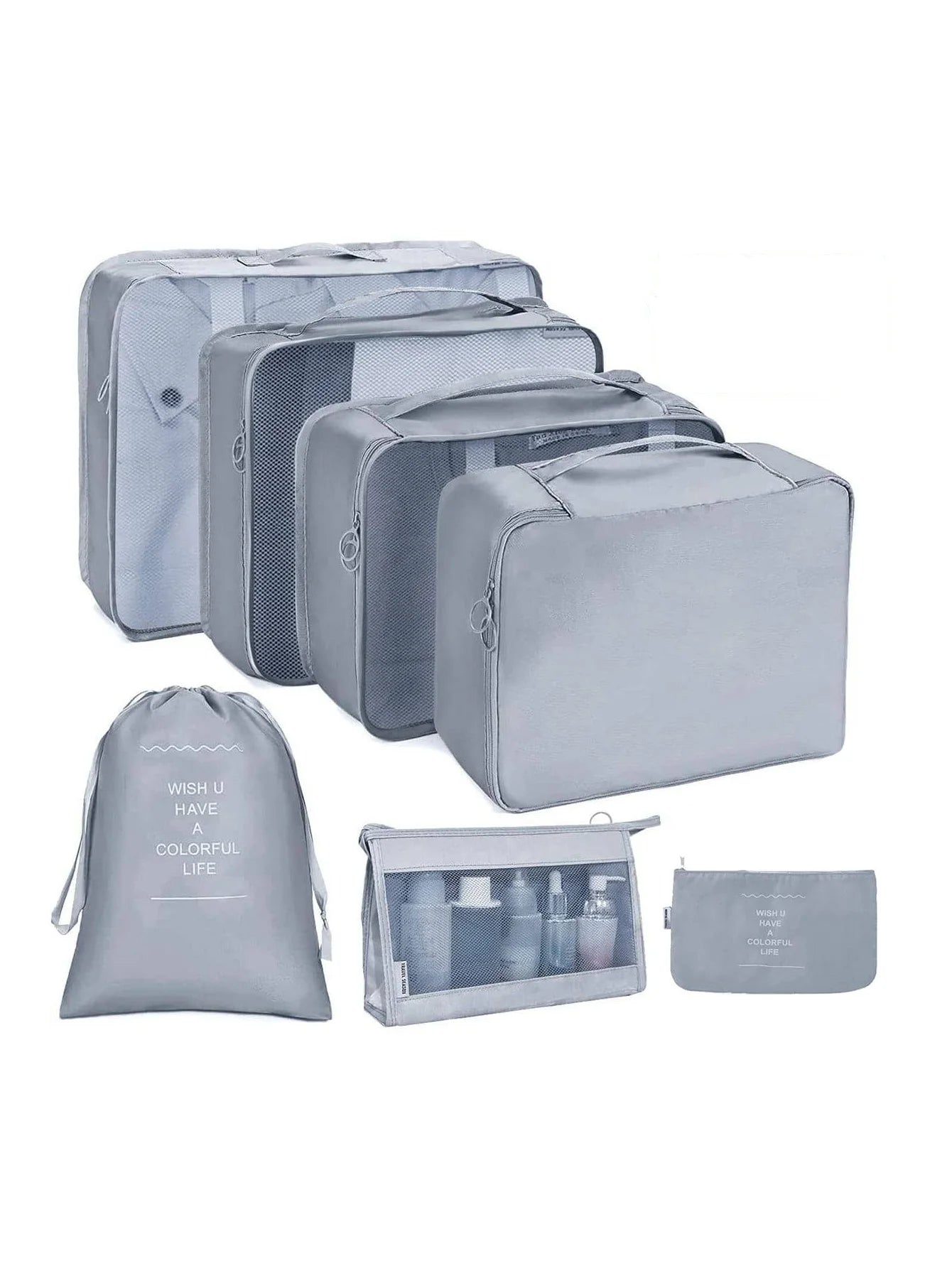 8/9/10 Pcs Set Travel Organizer Storage Bags Suitcase Packing Cubes Set Cases Portable Luggage Clothes Shoe Tidy Pouch Folding
