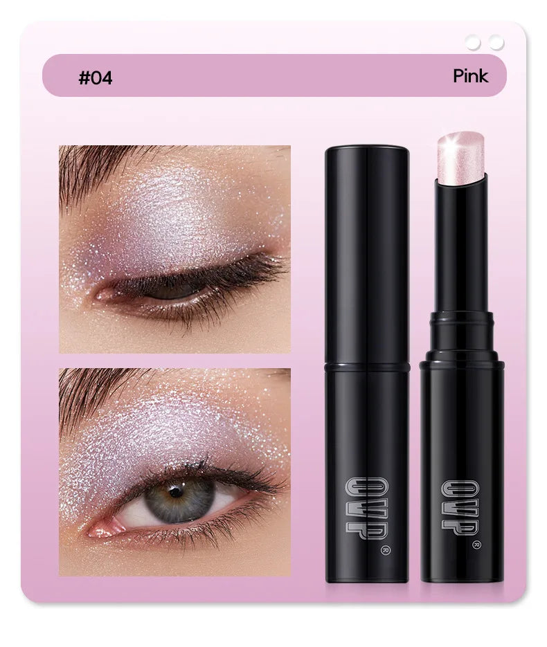4-piece Water-glow Eyeshadow Stick Set, with Shimmering and Fine Glitter Effect, and Does Not Easily Smudge The Makeup.