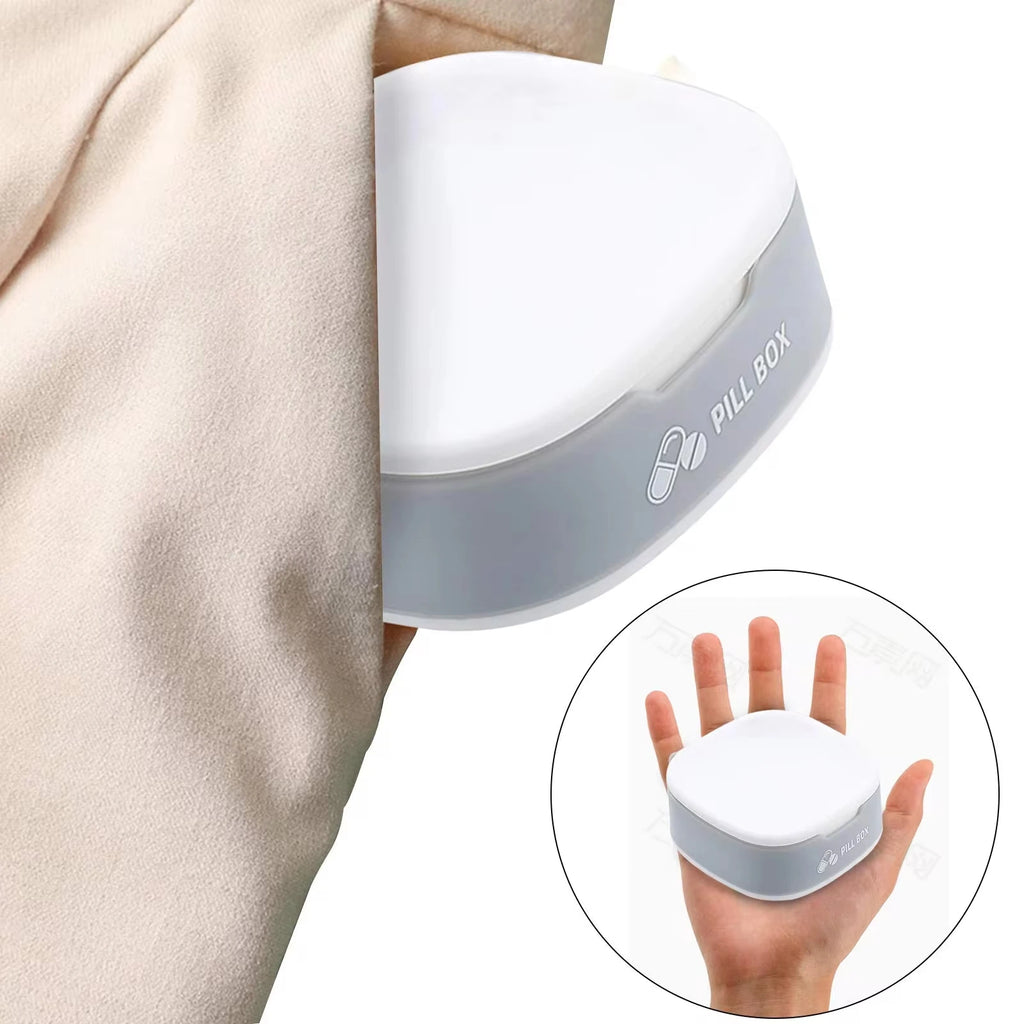 2Pcs 7 Days Pill Storage Box Mini Travel Portable Medicines Dispenser Box Multifunction Plastic Seven Compartment Sealer Box