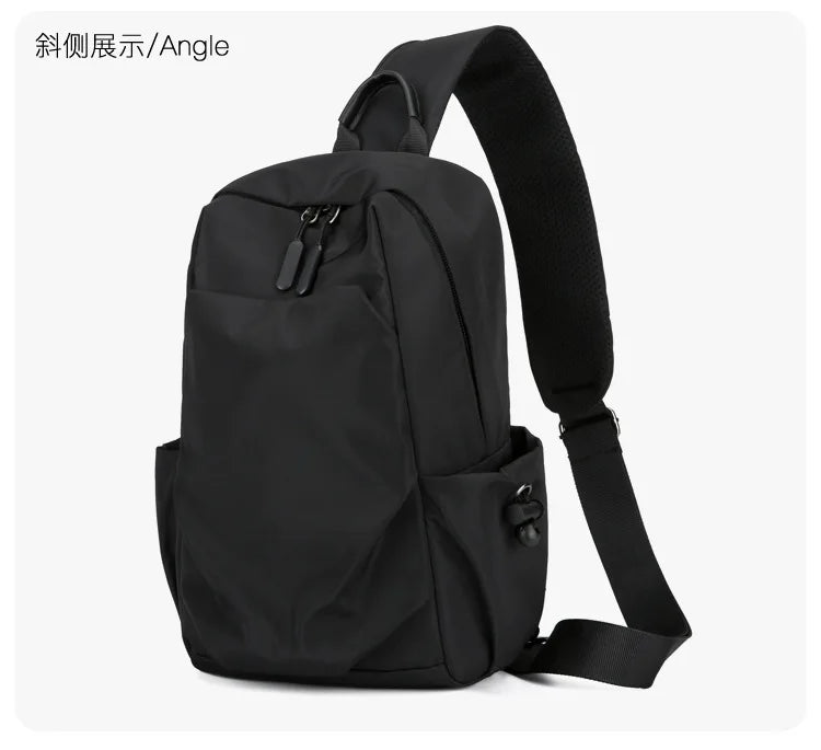 Men's Chest Bag Large Canvas Fashion Male Crossbody Bags Oxford Cloth Designer Man Student Shoulder Sling Casual Sports Phone