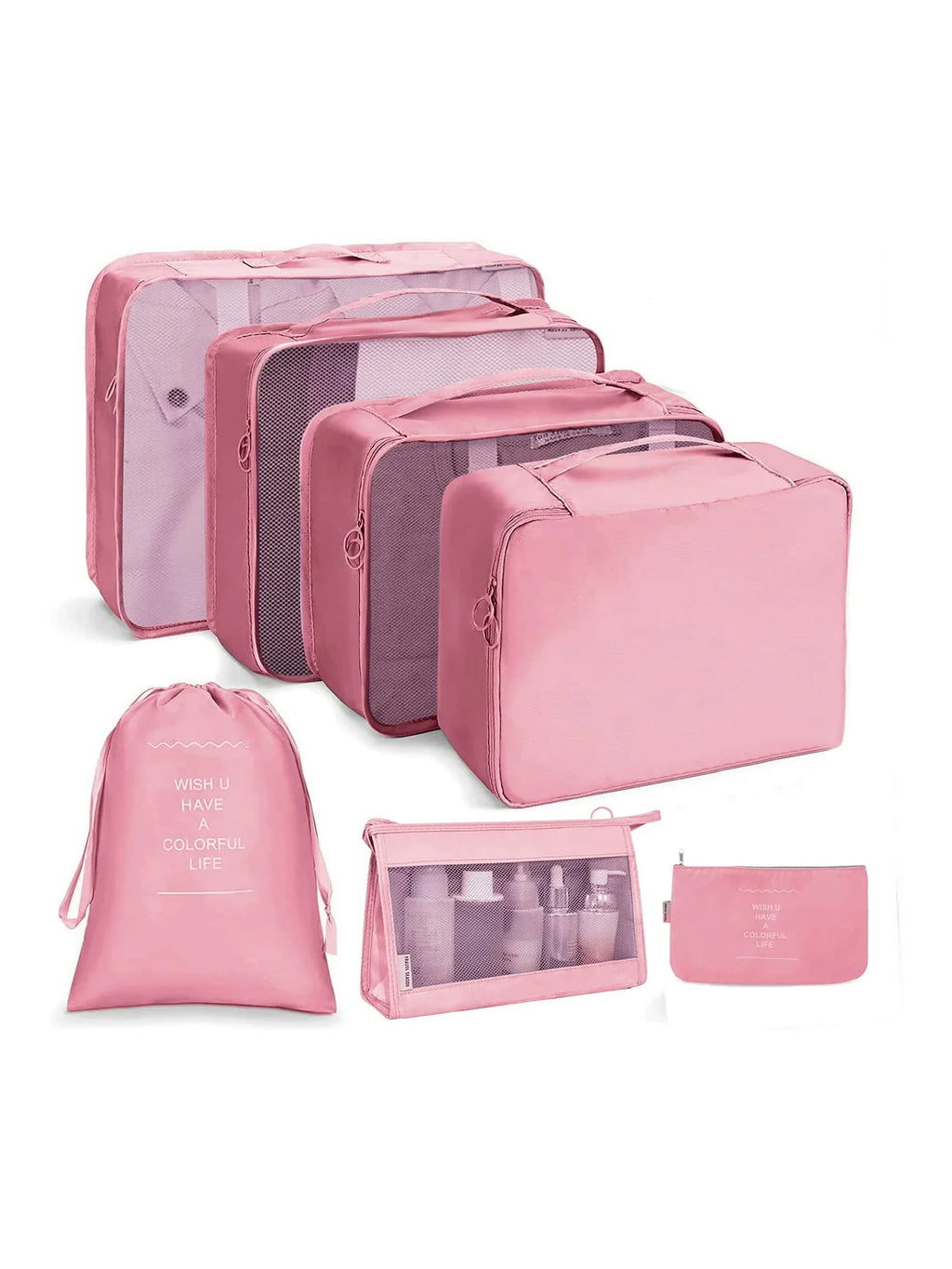 8/9/10 Pcs Set Travel Organizer Storage Bags Suitcase Packing Cubes Set Cases Portable Luggage Clothes Shoe Tidy Pouch Folding