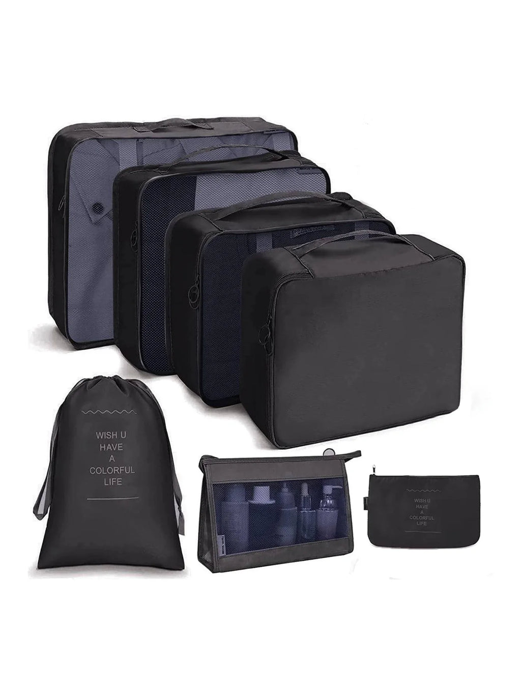 8/9/10 Pcs Set Travel Organizer Storage Bags Suitcase Packing Cubes Set Cases Portable Luggage Clothes Shoe Tidy Pouch Folding