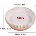 50pcs Air Fryer Disposable Paper Non-Stick Airfryer Baking Papers Round Air-Fryer Paper Liners Paper Kitchen Accessories