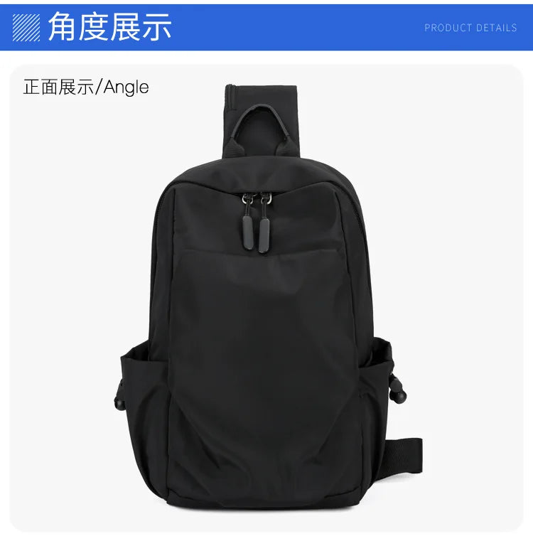Men's Chest Bag Large Canvas Fashion Male Crossbody Bags Oxford Cloth Designer Man Student Shoulder Sling Casual Sports Phone