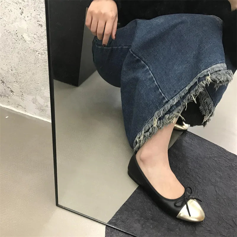 2026 New Spring Butterfly-knot Women Loafer Elegant Mix Colors Slip On Shoes Laides Comfort Soft Sole Ballet Flats Single Shoes
