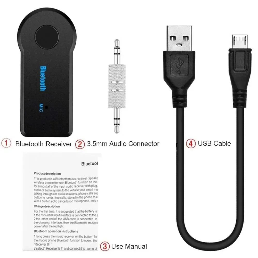 Wireless Bluetooth 5.0 Receiver Adapter 3.5mm Jack For Car Music Audio Converter Aux A2dp Headphone Receiver Handsfree Speaker