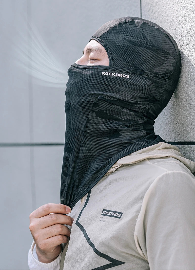 ROCKBROS Spring Summer Cycling Mask UV Sun Protection Mask Bike Balaclava Hat Bicycle Scarf Breathable Sport Motorcycle Masks