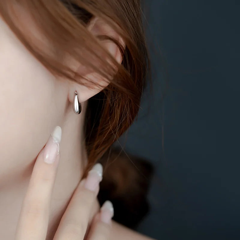 925 Silver Earrings for Women Ear Hoop Versatile Sweet Girl Fashion Jewery New Year Gifts Accessories