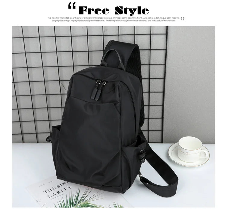 Men's Chest Bag Large Canvas Fashion Male Crossbody Bags Oxford Cloth Designer Man Student Shoulder Sling Casual Sports Phone