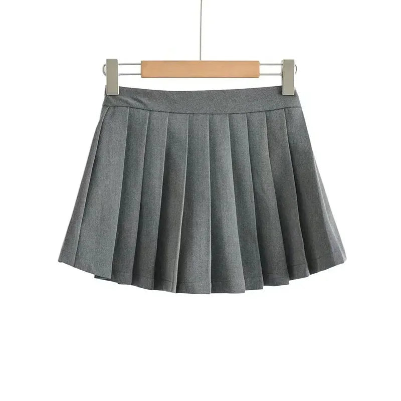 Spice girl pleated skirt female pure color small short skirt summer new mini skirt