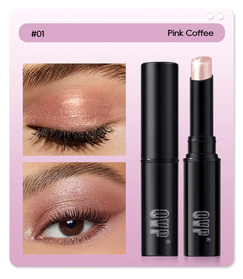 4-piece Water-glow Eyeshadow Stick Set, with Shimmering and Fine Glitter Effect, and Does Not Easily Smudge The Makeup.