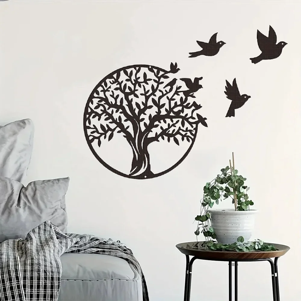 HelloYoung Metal Crafts Wall Decoration Art Tree Of Life Outdoor Courtyard Decoration Logo Anniversary Wall Gift and Home Decor