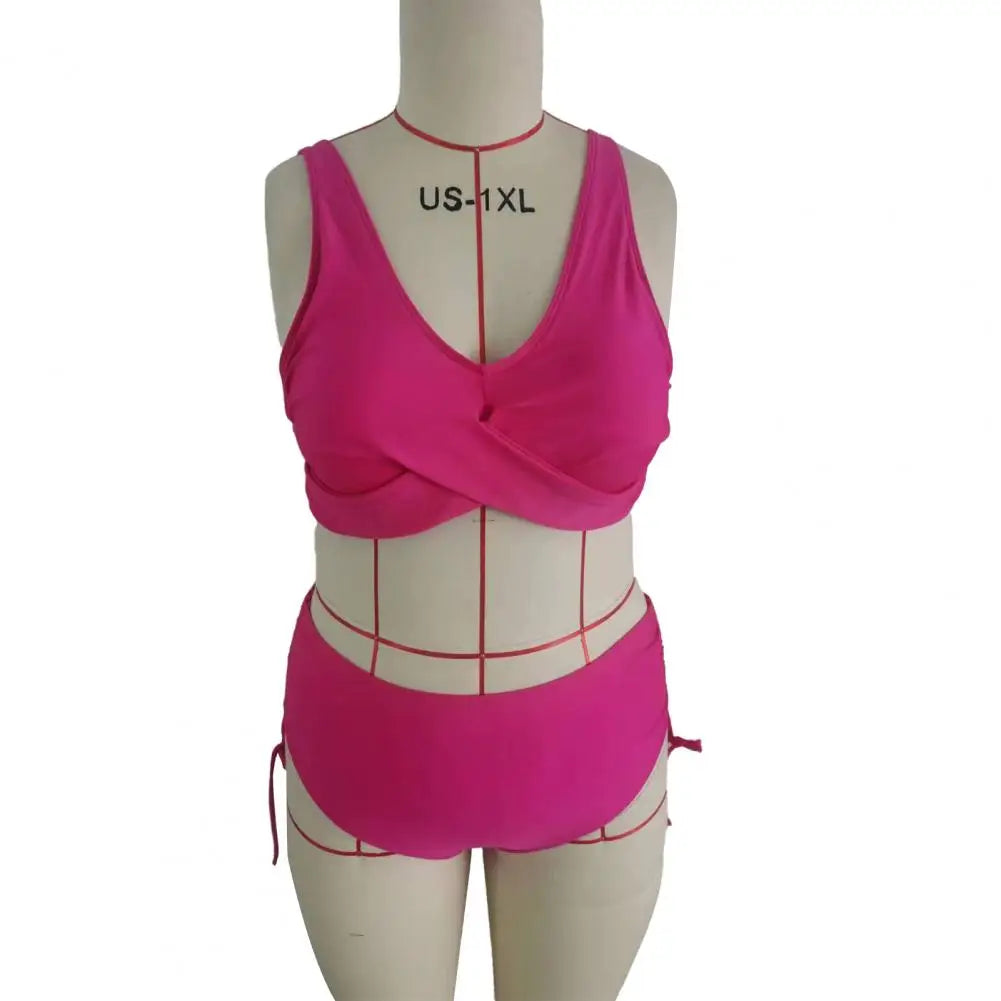Sexy High Waist Bikinis 2024 Bandage Swimwear Women Swimsuit Female Bikini Set Print Bodysuit Bathing Suit Summer