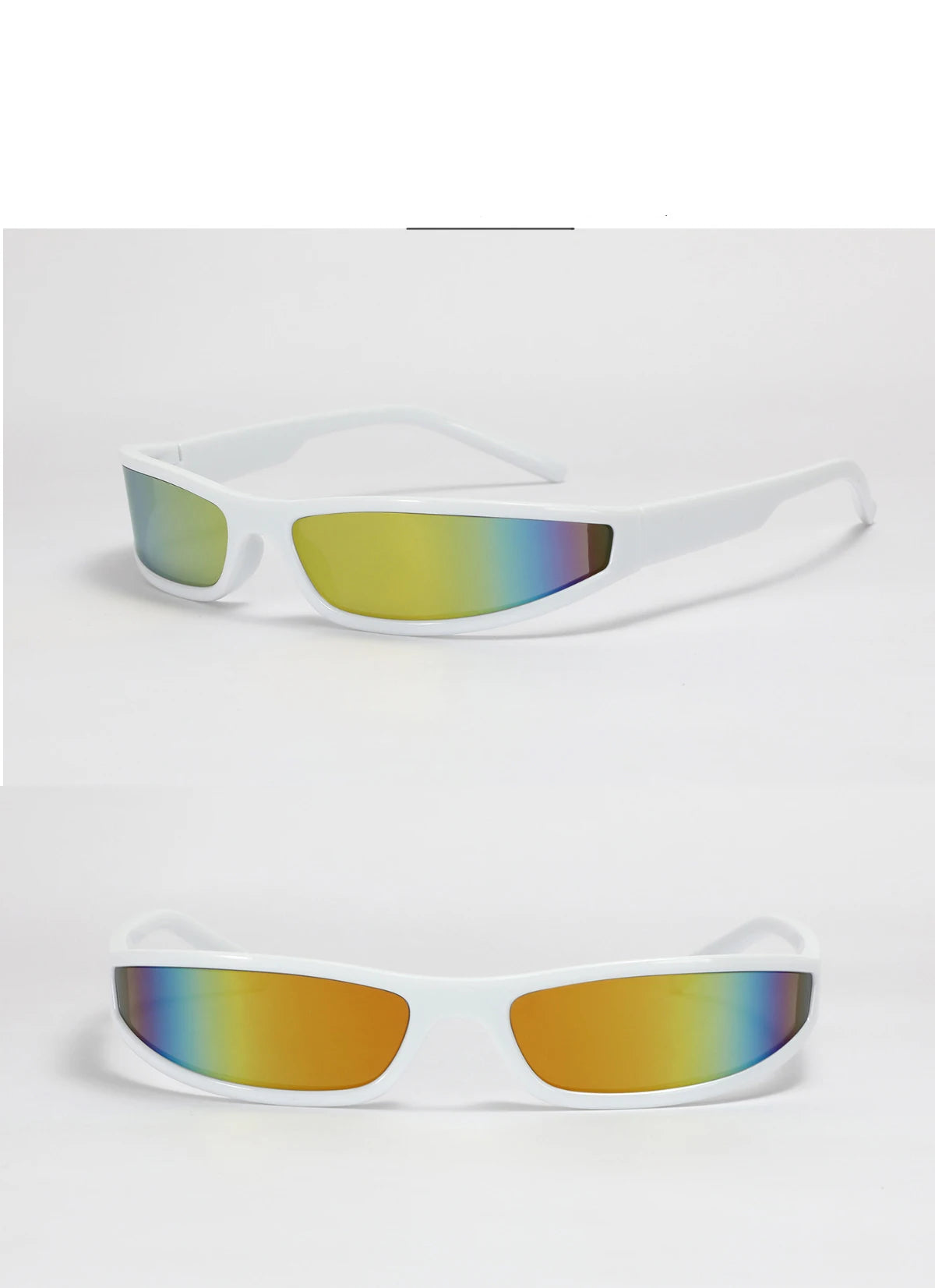 Narrow Rectangle Y2K Sunglasses  Luxury Brand Punk