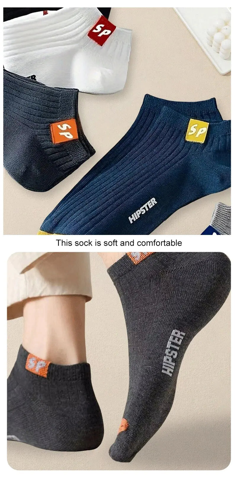 5 Pairs Women Short Socks Trendy and Versatile Letter Boat Socks Shallow Mouth Comfortable Soft and Breathable Casual Socks