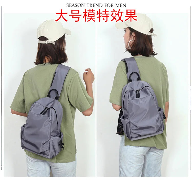 Men's Chest Bag Large Canvas Fashion Male Crossbody Bags Oxford Cloth Designer Man Student Shoulder Sling Casual Sports Phone