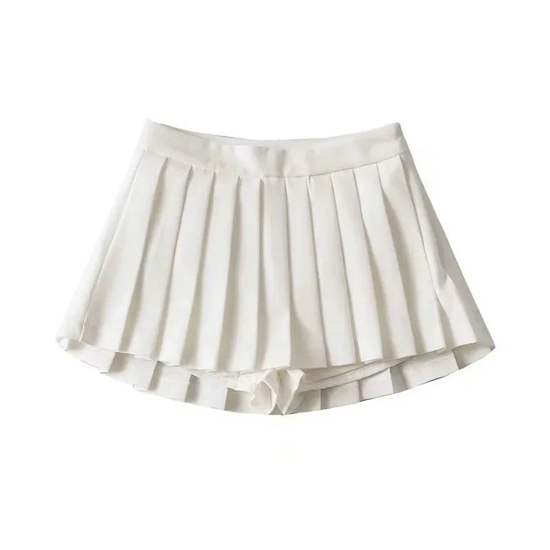 Spice girl pleated skirt female pure color small short skirt summer new mini skirt
