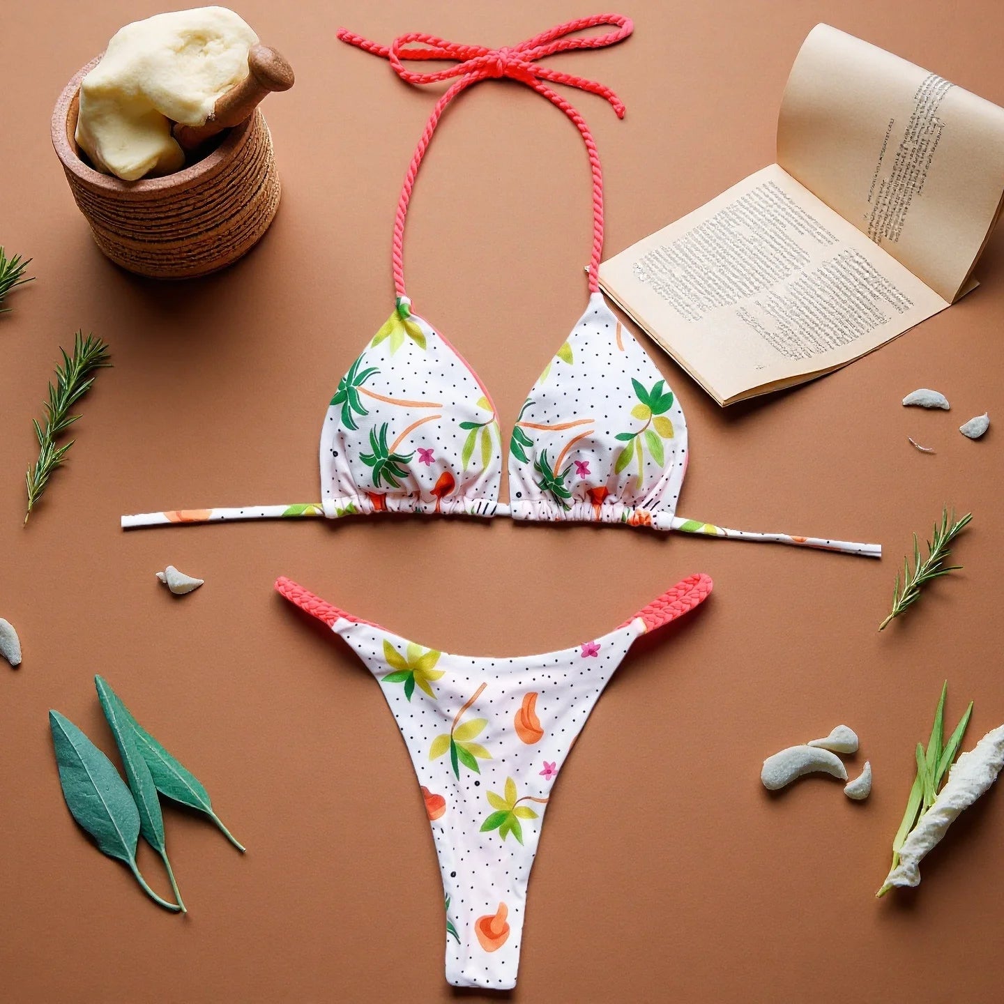 Sexy Triangle Bikini Push Up Brazilian Swimwear Women Printed Bikinis Padded Swimsuit Thong Bathing Suit Maillot De Bain Femme