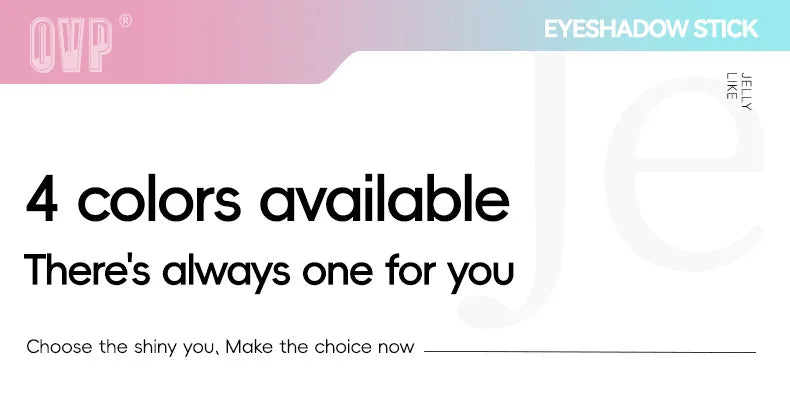 4-piece Water-glow Eyeshadow Stick Set, with Shimmering and Fine Glitter Effect, and Does Not Easily Smudge The Makeup.
