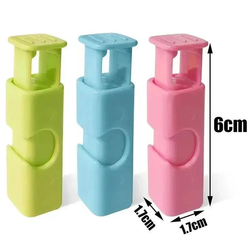 12 PCS Squeeze Bread Bag Clips Reusable Fresh Food Seal Plastic Clip Snack Bag Seal Spring Clip Home Kitchen Storage