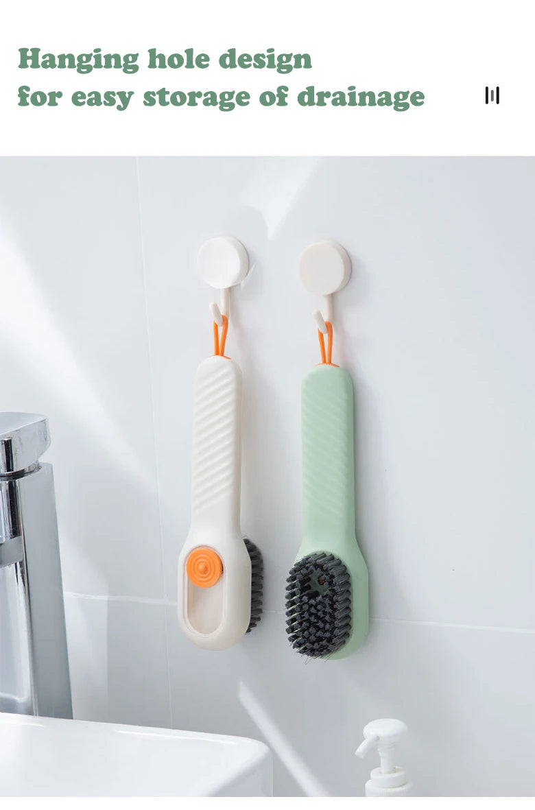 Cleaning Brush Soft Bristled Liquid Shoe Brush Long Handle Brush Clothes Brush Shoe Clothing Board Brush Household Cleaning Tool