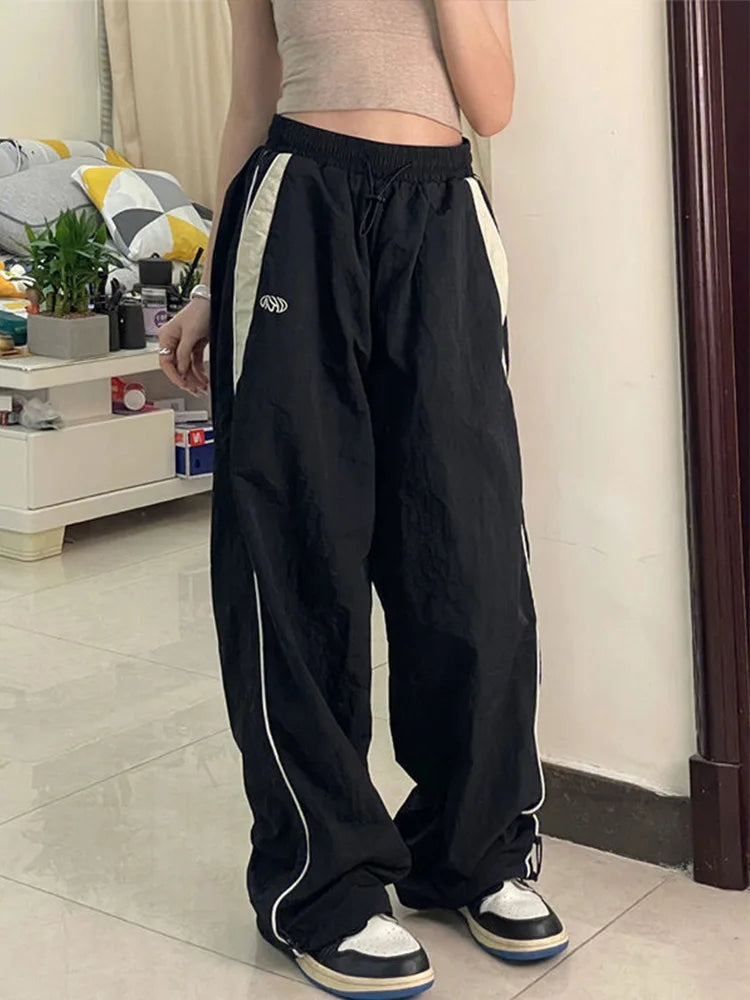 Y2K Pants Women  Vintage Street Distressed Wash  Women Clothing Casual Wide Leg High WaistedWoman Pants