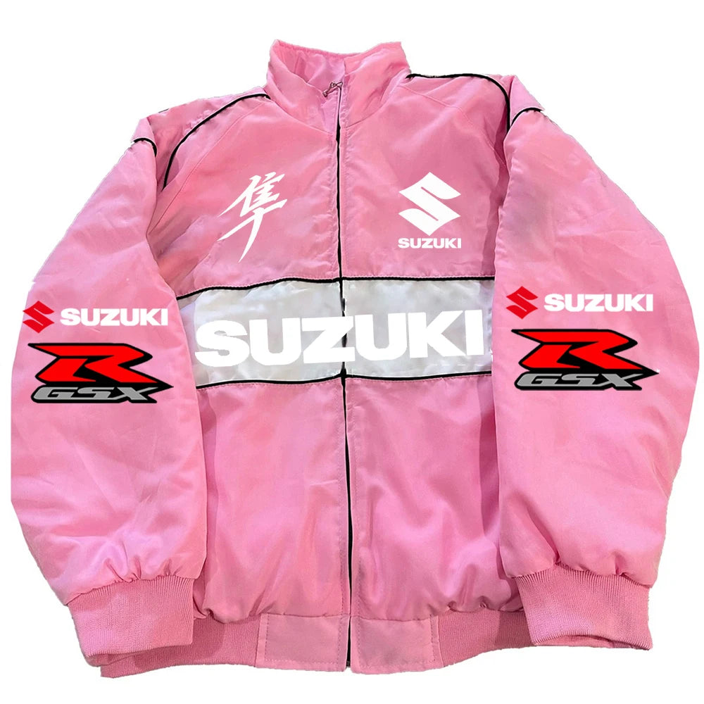 Suzuki Jacket, Suzuka Endurance Racing Suit with Cotton, Warm and Windproof Men's Motorcycle Jacket, Women's Fashionable Jacket