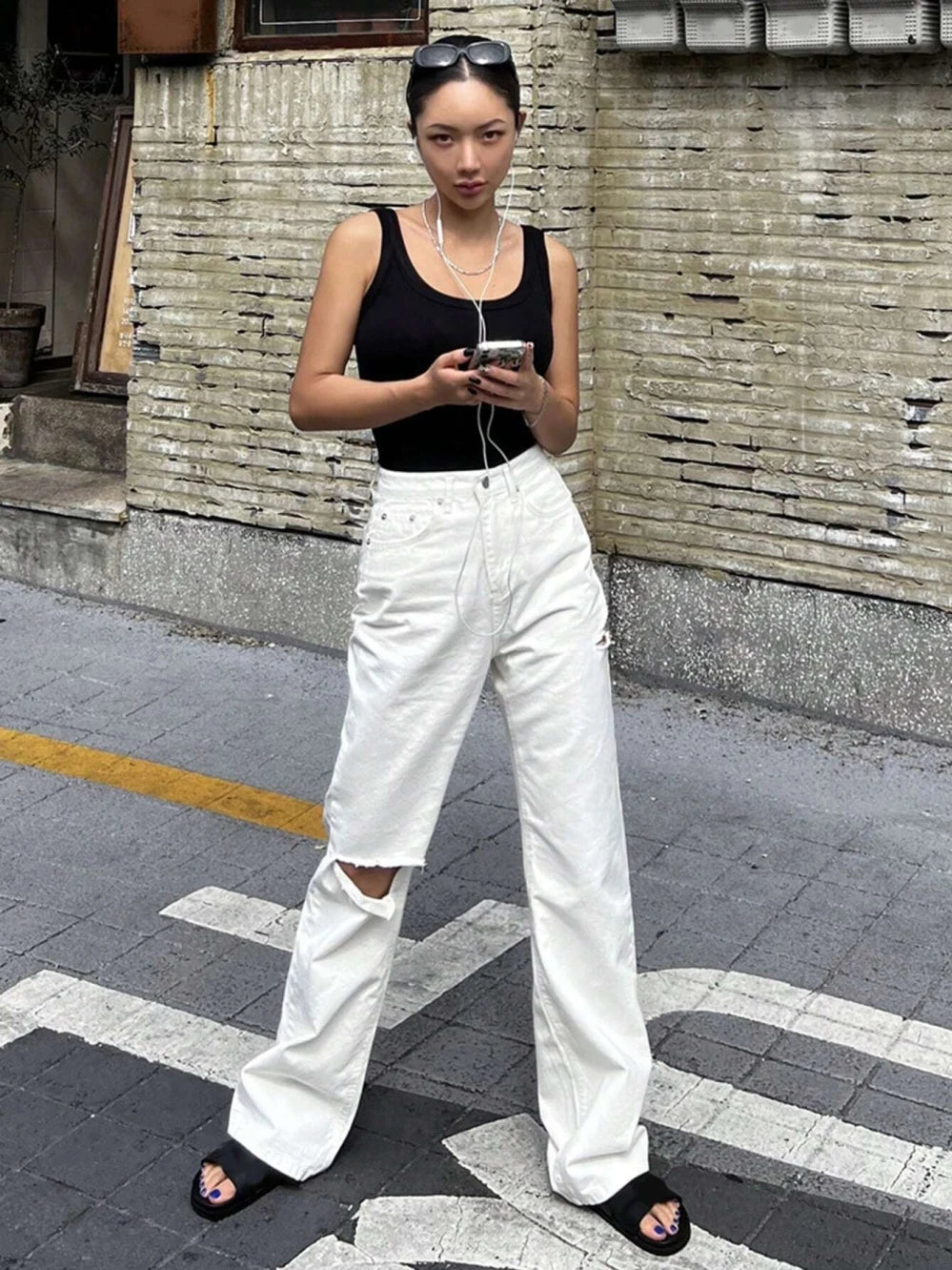 Underlay Beautiful Back Knitted Camisole Vest Paired With Women Summer New Cotton Sleeveless Outerwear Top