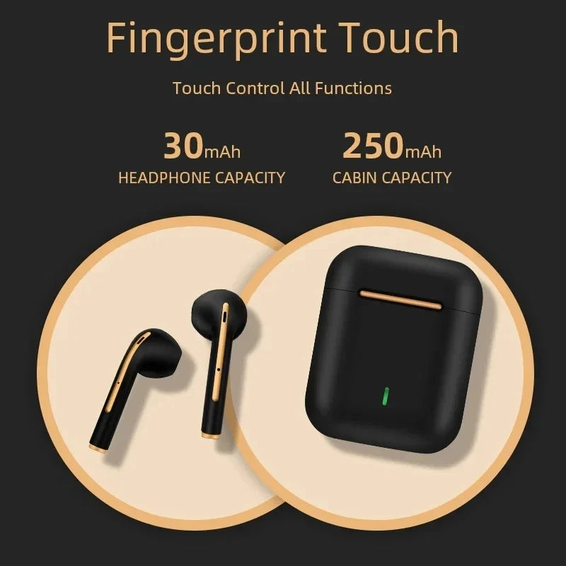 J18wireless Bluetooth earphones HiFI in ear stereo microphone waterproof noisecancelling sports earphones suitable for Xiaomi ..