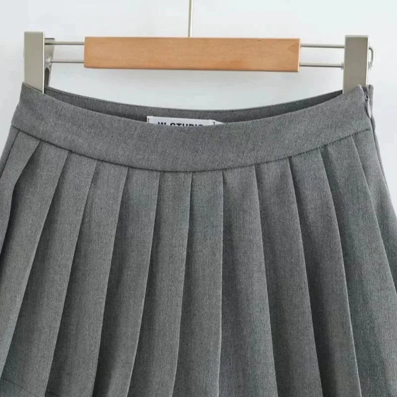 Spice girl pleated skirt female pure color small short skirt summer new mini skirt