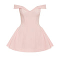 summer Off-shoulder Strapless Sexy Mini Dress Women Fashion Patchwork Sleeveless Backless High Waist A-line Club Party Dress