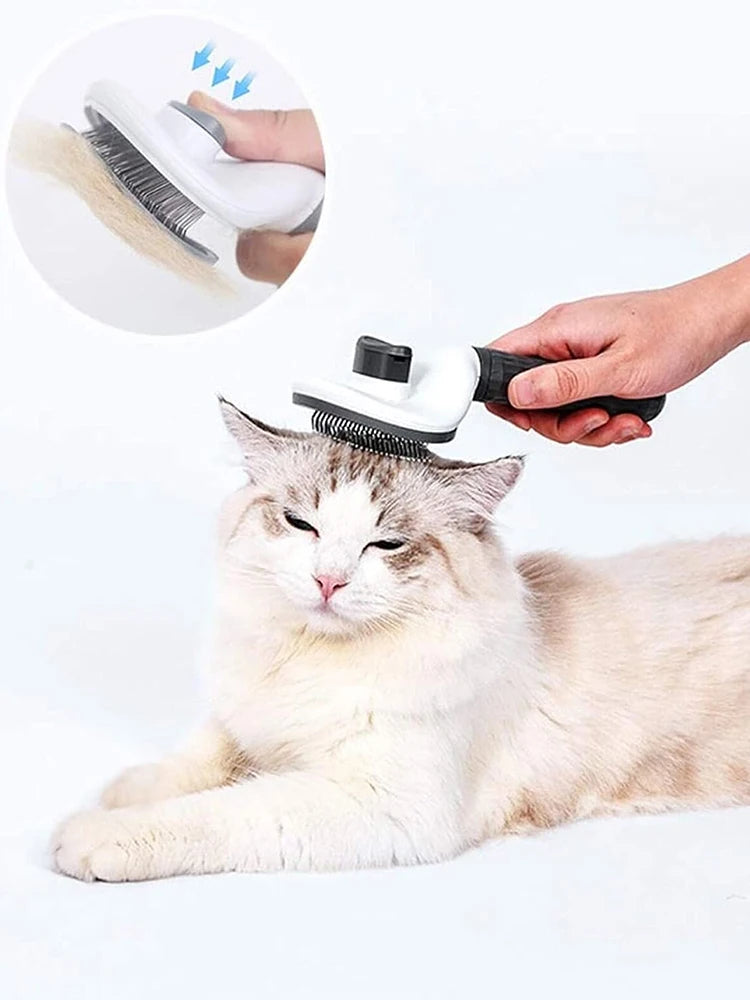 Pet Anti-Slip Grooming Brush Cat Hair Removal Comb Accessories for Cats Needle Comb to Remove Floating Hair Supplies Products