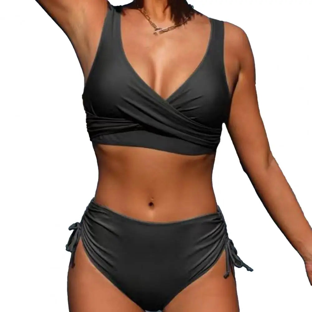 Sexy High Waist Bikinis 2024 Bandage Swimwear Women Swimsuit Female Bikini Set Print Bodysuit Bathing Suit Summer