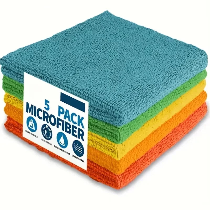 10 Kitchen Towel, Ultra-fine Fiber Light Gray Cleaning Cloth Set, Absorbent, Soft And Stain-removing Cloth