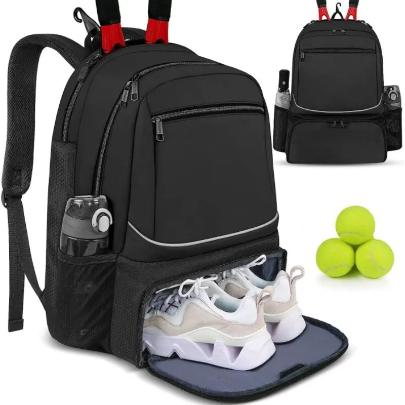 Backpack New fashionable casual sports tennis bag tennis backpack for men and women with insulated pockets and ventilation layer