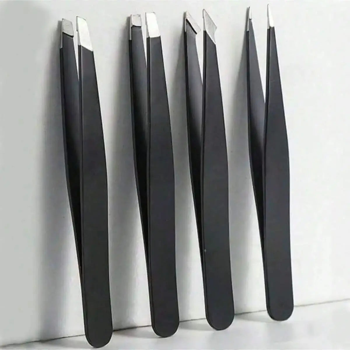Multi-purpose Eyebrow Tweezers, 4-Pack Stainless Steel Eyebrow Tightening Facial Hair Trimmer Makeup Tool Set, Eye Shaping Tools